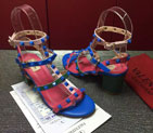 2016 Valentino women Sandals shoes with rivet Heel Height 6.5cm VN0340