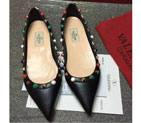 2016 Valentino women flats shoes with rivet VN0316