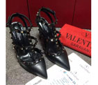 2016 Valentino women shoes in sheepskin leather with Rivet Heel Height 9.5cm VN0079