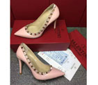2016 Valentino women shoes in sheepskin leather with Rivet Heel Height 9.5cm VN0184