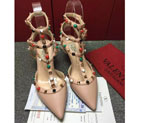2016 Valentino women shoes with rivet Heel Height 6.5cm VN0318