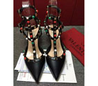 2016 Valentino women shoes with rivet Heel Height 6.5cm VN0319