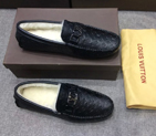 2016 new arrivals louis vuitton Calfskin Leather men casual shoes with inside wool SML0368