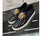 2016 versace women Flats shoes in Calfskin leather inside sheepskin leather VSC0028