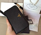 2017 Prada Zip Around Wallet Original leather 1M0506 1M0506