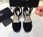 2017 Prada women Sandals in Patent leather Heel Height 5.5cm PSW0253