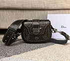 2018 Dior D-FENCE SADDLE BAG IN STUDDED CALFSKIN 846