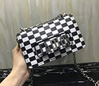 2018 Dior Mini JADIOR FLAP BAG IN BLACK AND WHITE PRINTED CALFSKIN M9002