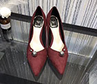2018 Dior women shoes in velvet Heel 7cm DSW0353