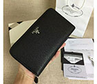 2018 Prada Men large Grained calf leather wallet 1ML188