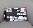 2018 Prada Men printed leather document holder 2NG005