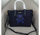 2018 Prada Women Fabric and leather tote 1BG061