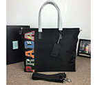 2018 Prada nylon and saffiano leather tote bag 2VG024