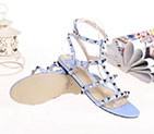 2018 Valentino women Flat Sandal in Calfskin with rivet VN0566