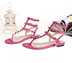 2018 Valentino women Flat Sandal in Calfskin with rivet VN0551