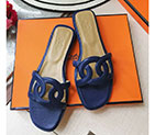 2018 hermes women Slippers in Calfskin leather HWS383