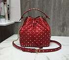 2018 valentino Rockstud Spike Bucket Bag 0058