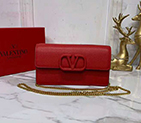 2020 VALENTINO VSLING GLOSSY CALFSKIN WALLET WITH CHAIN STRAP 0002