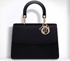 Be Dior flap bag in black bullcalf leather M0982OTRL M900