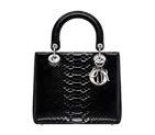 Black python Lady Dior bag and hand-painted silver-tone details M0550PPYO M911
