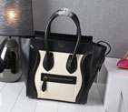 Celine Luggage Micro Bag Original Calfskin Leather C3308 Black&White C3308