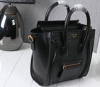 Celine Luggage Nano Bag Original Calfskin Leather C3308 Black C3308