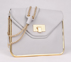 Chloe Sally Shoulder Bags Calf Leather Light Gray 508914 508914