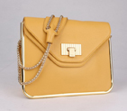 Chloe Sally Shoulder Bags Calf Leather Yellow 508914 508914