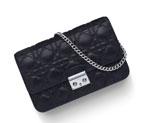 Dior Large Promenade pouch in black iridescent nubuck calfskin S0257PVUC M900