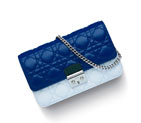 Dior Large Promenade pouch in blue, Celeste and Deep Green lambskin S0257PTRI M90D