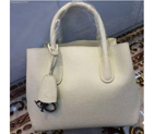 Dior Medium OPEN BAR BAG SUPPLE White GRAINED CALFSKIN D1065