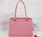 Dior Soft Zipped Tote Bag Lambskin D52232 Cherry pink D52232