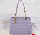 Dior Soft Zipped Tote Bag Lambskin D52232 LightPurple D52232
