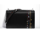 Diorama flap bag in black box calfskin M0422PENV M911