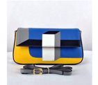 Fendi Multicolour Baguette Pouchette Clutch F2559 Blue F2559