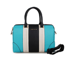 Givenchy Lucrezia Duffel Bag 6233 in Black with white with Sky blue 6233