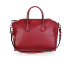 Givenchy Small Antigona Bag Lichee Pattern Leather 9981 Wine Red 9981