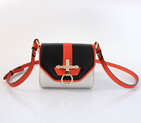 Givenchy Spring Sunmmer 2013 Gold-Trimmed Obsedia Shoulder Bag in White with Black with Garnet Red 3C1108