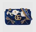 Gucci GG Marmont embroidered velvet mini bag 446744 K4DPT 4567 446744