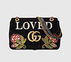 Gucci GG Marmont embroidered velvet shoulder bag 443496 K4DLT 1093 443496
