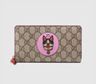 Gucci GG Supreme zip around wallet with Bosco patch 506279 9F27G 9752 506279
