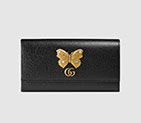 Gucci Leather continental wallet with butterfly 499359 CAOGT 1081 499359