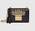Gucci Padlock embroidered leather shoulder bag 432182 DLX8B 1093 432182