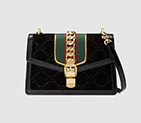 Gucci Sylvie GG velvet small shoulder bag 524405 9JTEG 8711 524405