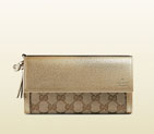 Gucci bree original GG canvas continental wallet 323396