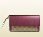 Gucci bree original GG canvas continental wallet 323396