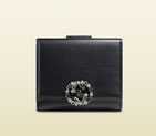 Gucci gg sparkling leather mini french flap wallet 369688