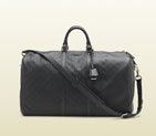 Gucci large black guccissima leather carry-on duffle bag 206500 BNX1G 1000 206500