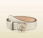Gucci leather belt with interlocking G buckle 370543 AP00G 9022 370543