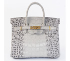 Hermes Birkin 30CM Tote Bags Crocodile Leather Gold hardware H30